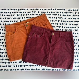 2 Skirt H&M (L.O.G.G.) Corduroy Mini Skirt. Size 6&8 Price each one $35 both $70